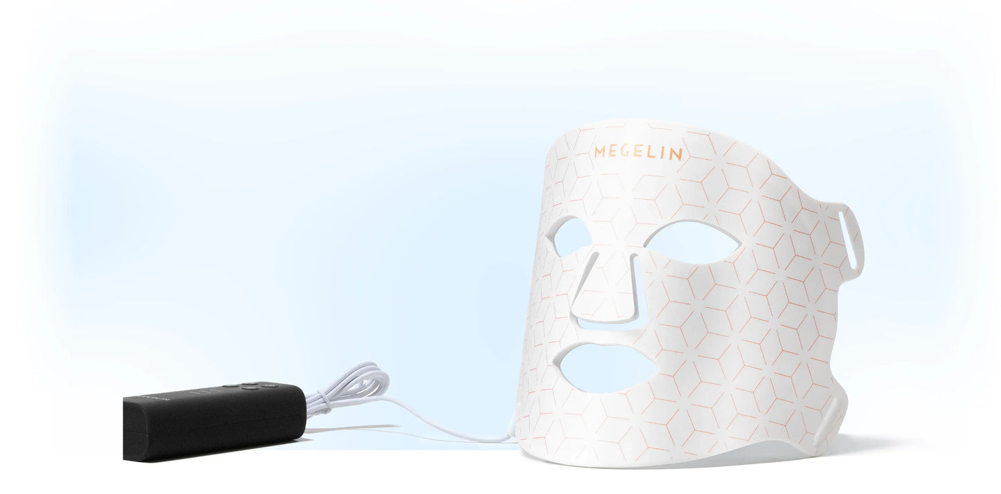 Máscara facial con terapia de luz LED