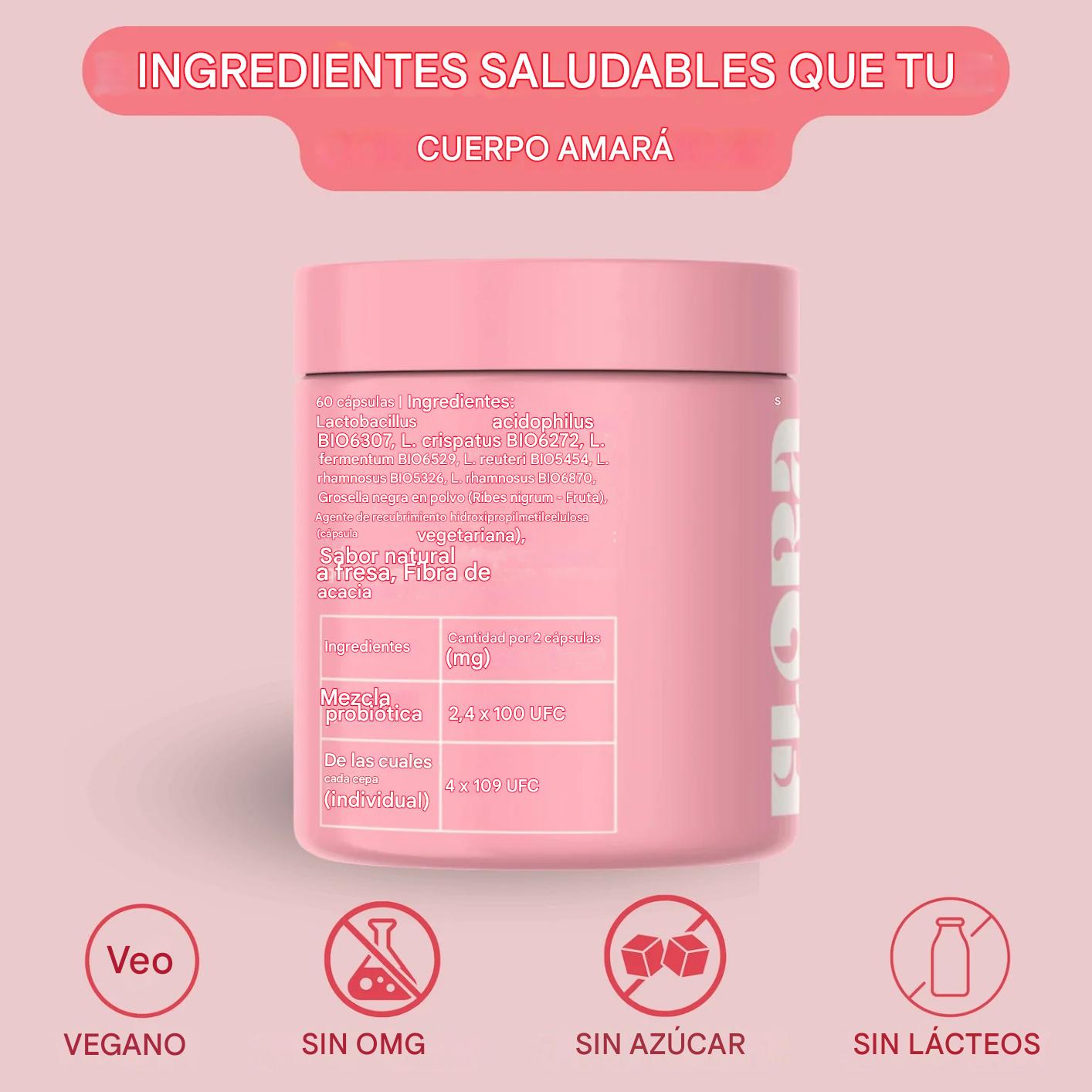 Probiotico Femeníno eliminador de olores Intimax®
