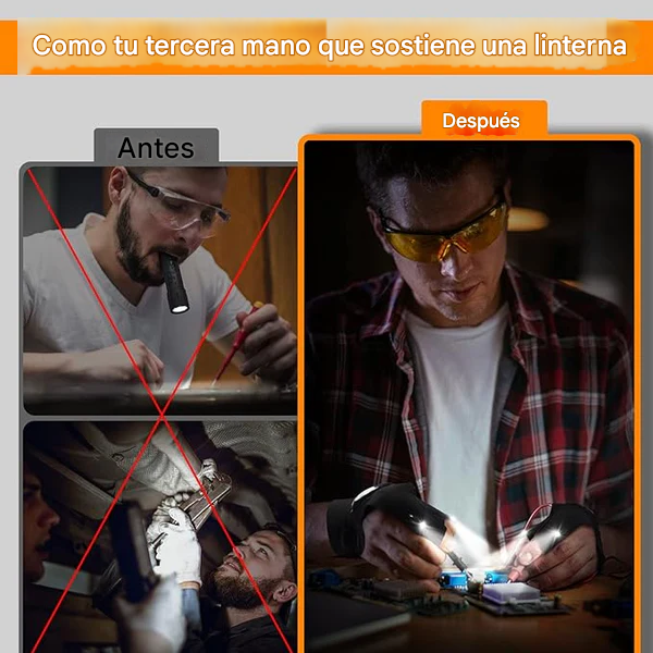 Guantes Impermeables con Linterna LED