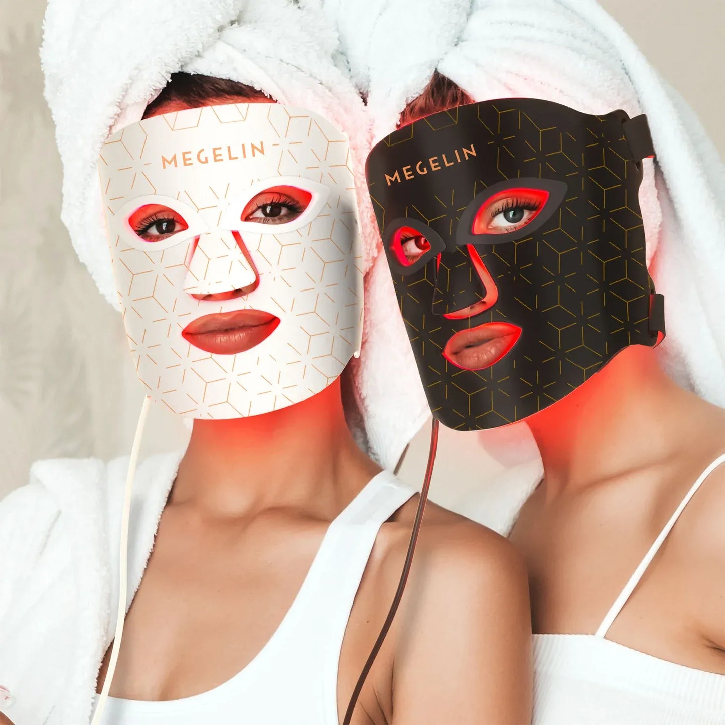 Máscara facial con terapia de luz LED