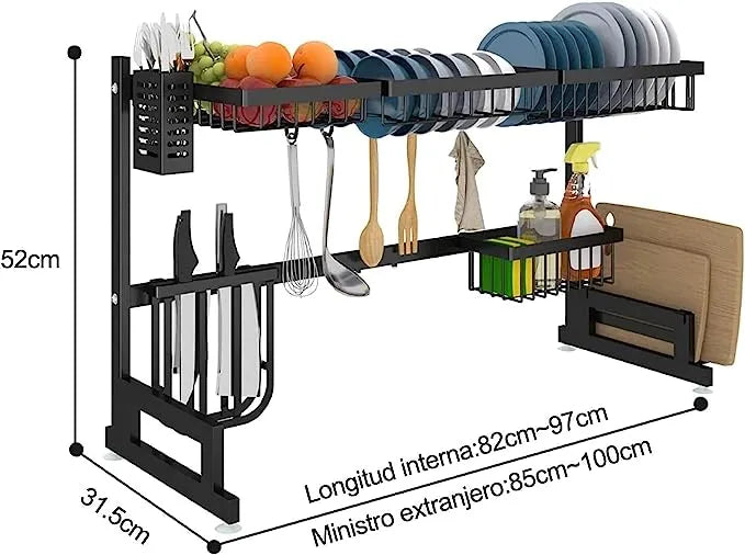 Rack Escurridor de Platos y Vasos de 85 cm