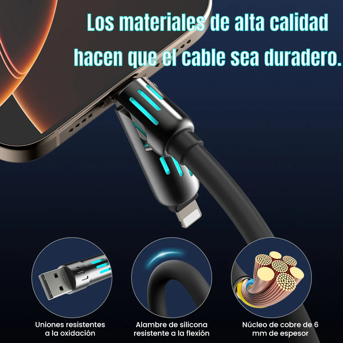 ⚡ Cable MFish™ 4 en 1 de Carga Rápida 240W