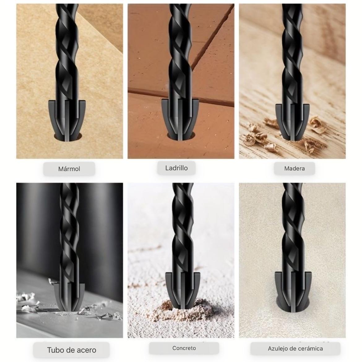 Set de Brocas Excéntrica Con Dientes De Sierra De Cuatro Estrías + Extensor Flexible 🎁