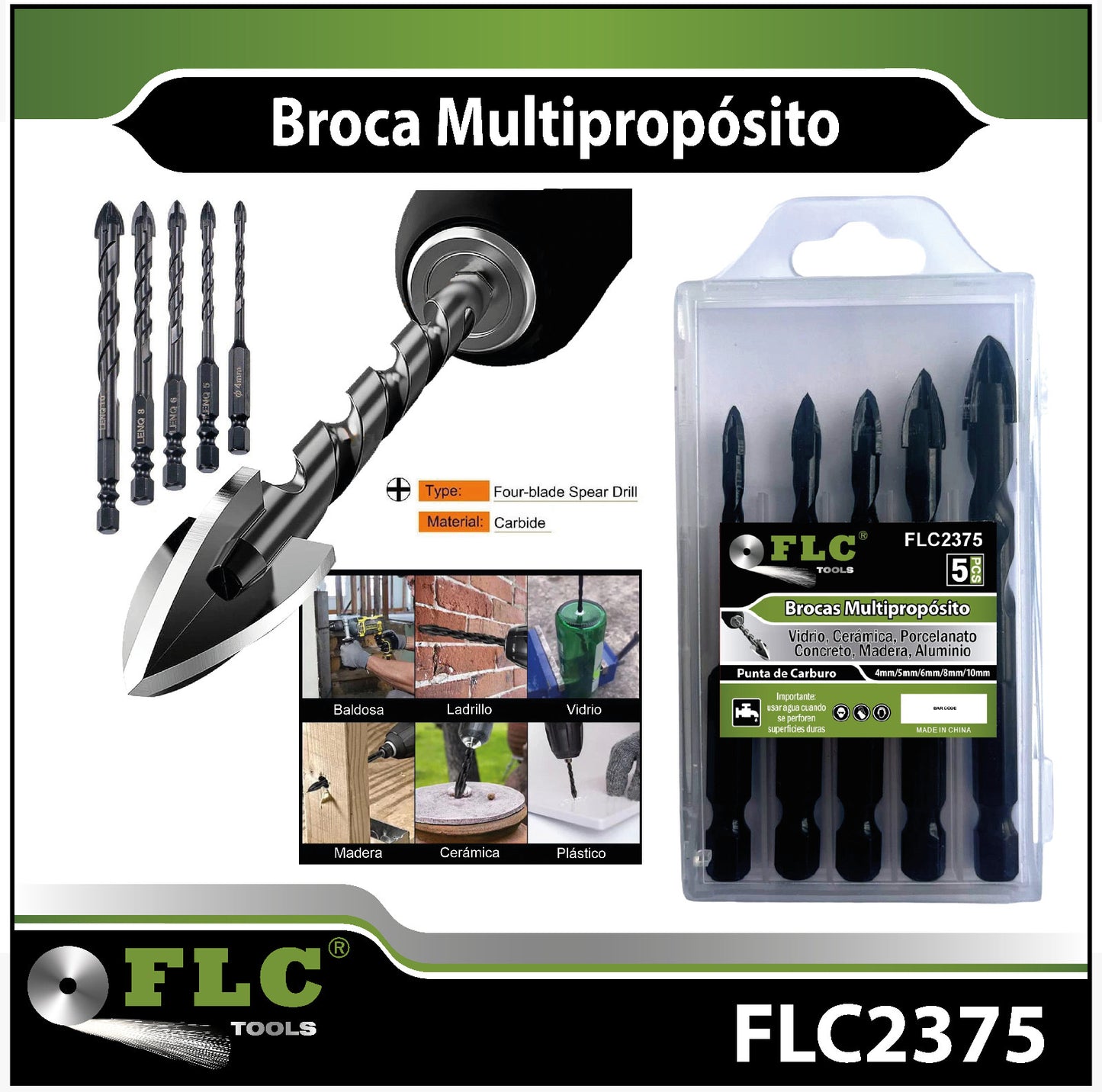 Set de Brocas Excéntrica Con Dientes De Sierra De Cuatro Estrías + Extensor Flexible 🎁