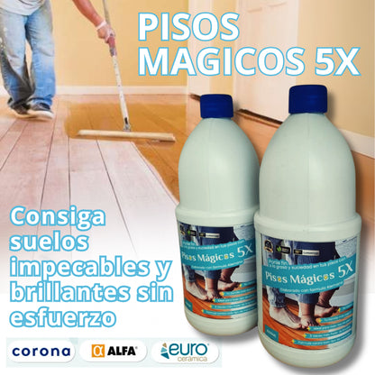 Pisos Magicos 5x - Formula Desengrasante y de Proteccion para todo tipo de pisos.