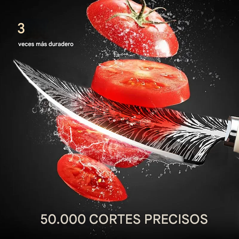 Juego de cuchillos para deshuesar con hoja curva afilada con caja de regalo