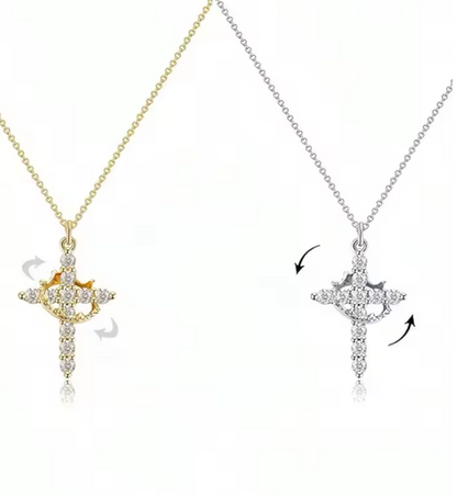 COLLAR DE CRUZ EN PLATA 925 CON CIRCONIA