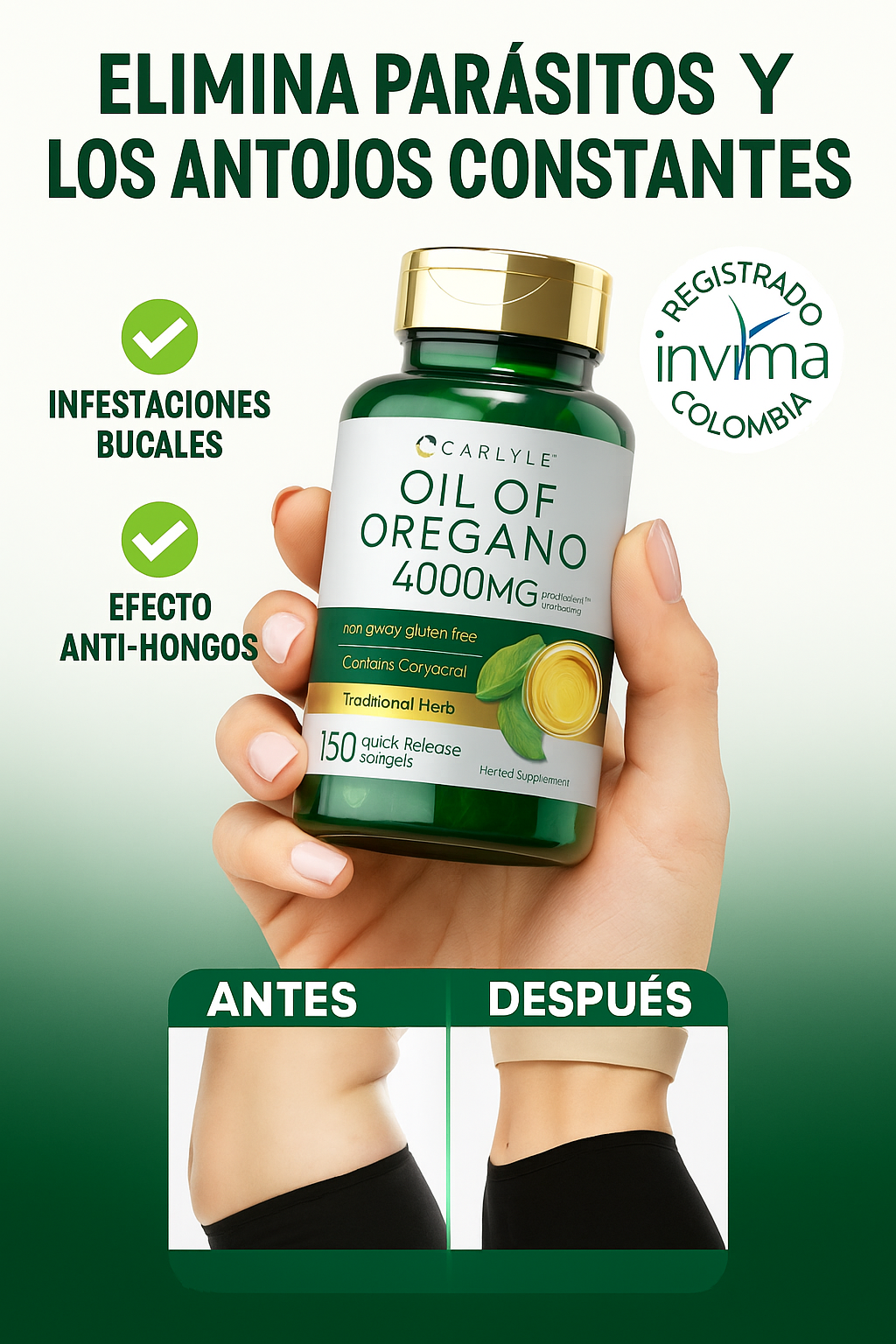 🧿 OREGACLEAN™ – Elimina los parásitos ocultos en tu cuerpo desde el primer dia 150 capsulas