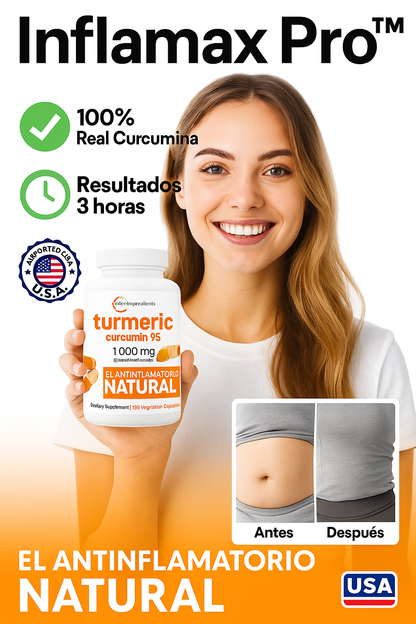 💊 Inflamax Pro – El suplemento de curcuma que apaga la inflamación en solo 7 Días (120 capsulas)