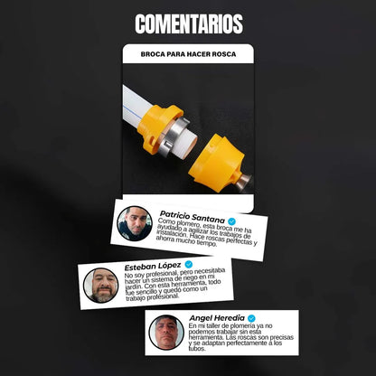 TARRAJA PROFESIONAL DE ROSCADO RAPIDO PARA TALADRO