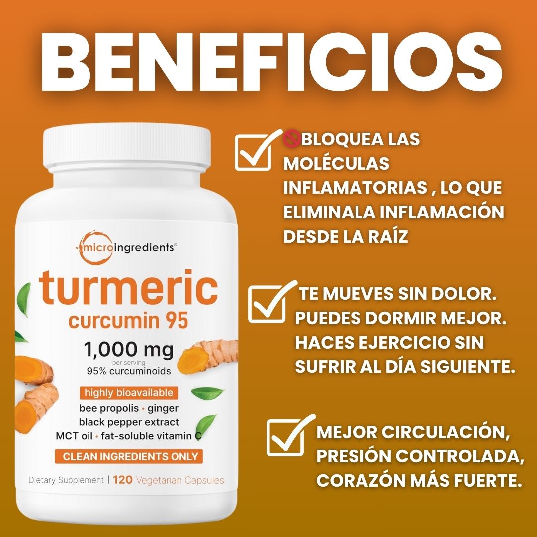 💊 Inflamax Pro – El suplemento de curcuma que apaga la inflamación en solo 7 Días (120 capsulas)