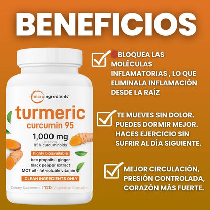 💊 Inflamax Pro – El suplemento de curcuma que apaga la inflamación en solo 7 Días (120 capsulas)