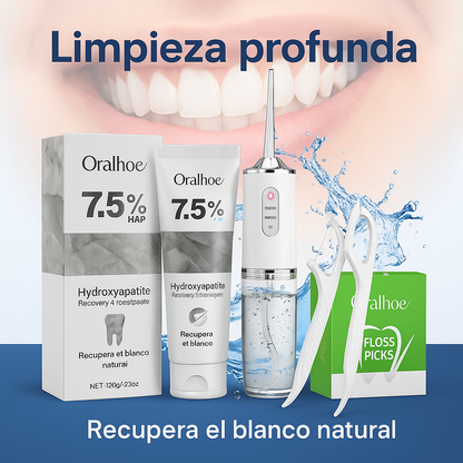 Oralhoe®: Kit de Limpieza completa con Hidroxiapatita + 🎁Seda dental🎁