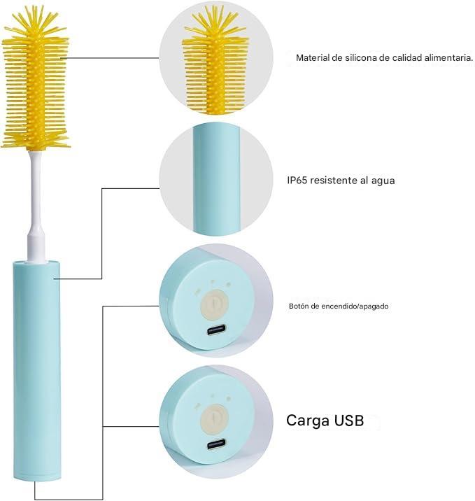 BiberClean™: Cepillo eléctrico para limpieza de biberon